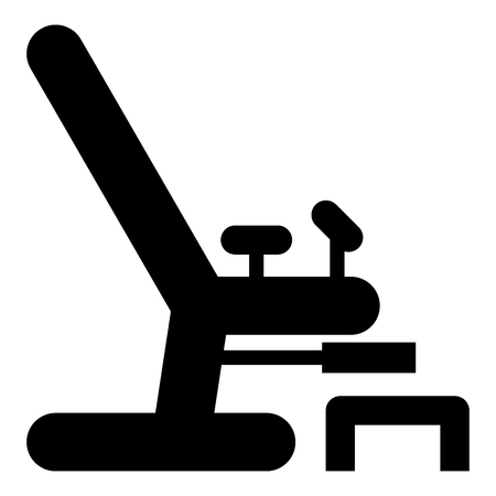 Gynecological chair icon black color vector illustration flat style simple imageのイラスト素材