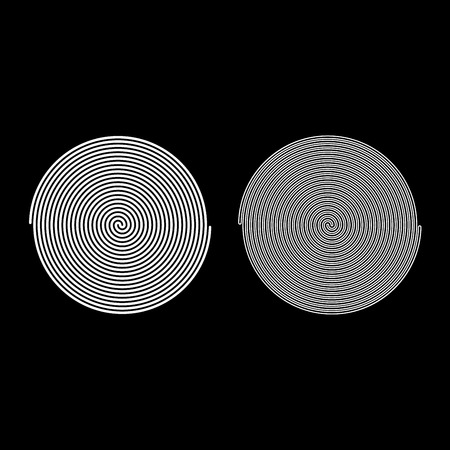 Spiral icon set white color vector illustration flat style simple imageのイラスト素材