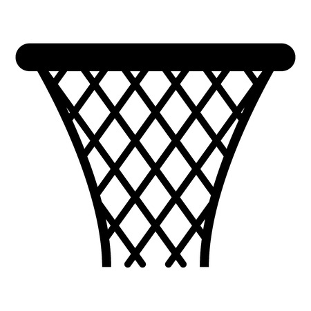 Basketball basket Streetball net basket icon black color vector illustration flat style simple imageのイラスト素材