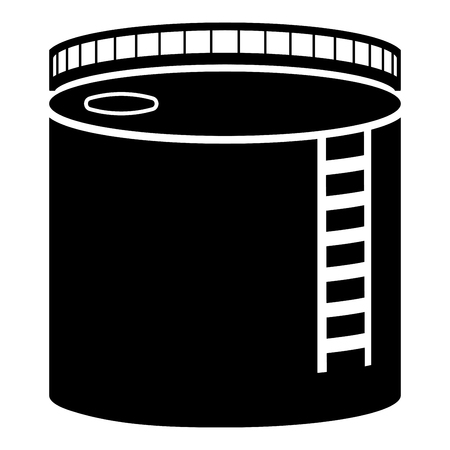 Tank with oil Oil storage tank Heating oil icon black color vector illustration flat style simple imageのイラスト素材
