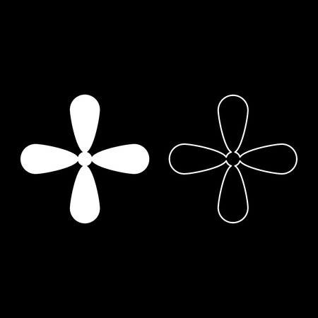 Petal cross Cross monogram Religious cross icon set white color vector illustration flat style simple imageのイラスト素材