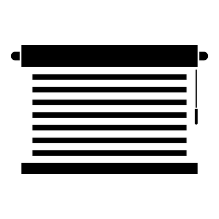 Jalousie Metal window jalousie for office Louvers icon black color vector illustration flat style simple imageのイラスト素材