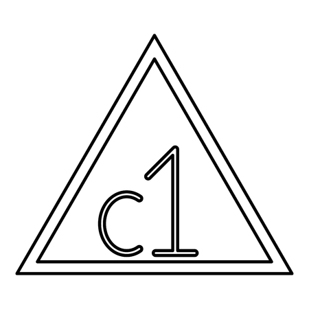 Allowed whiten Can bleached with chlorine Clothes care symbols Washing concept Laundry sign icon outline black color vector illustration flat style simple imageのイラスト素材