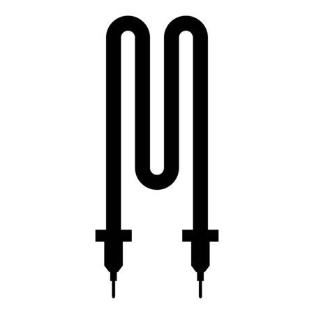 Thermal electric heating element icon black color vector illustration flat style simple imageのイラスト素材