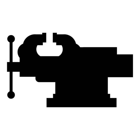 Vice Jaw vise Repair clamp tool icon black color vector illustration flat style simple imageのイラスト素材