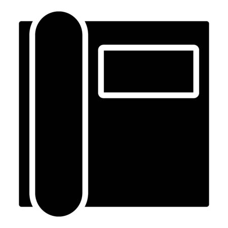 Phone fax machine for office using icon black color vector illustration flat style simple imageのイラスト素材