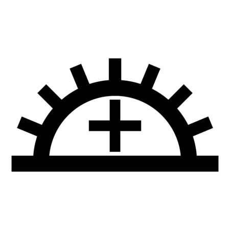 Satisfactory light fastness Designation on the wallpaper symbol icon black color vector illustration flat style simple imageのイラスト素材