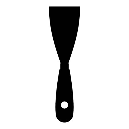 Construction spatula Putty knife Spackling tool Building hand instrument Builder equipment Trowel icon black color vector illustration flat style simple imageのイラスト素材