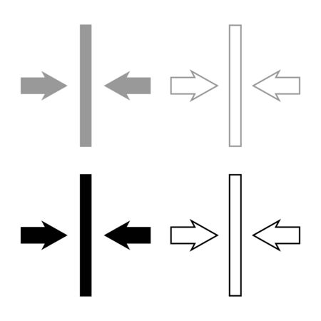 Symmetrical layout image Designation on the wallpaper symbol icon outline set black grey color vector illustration flat style simple imageのイラスト素材