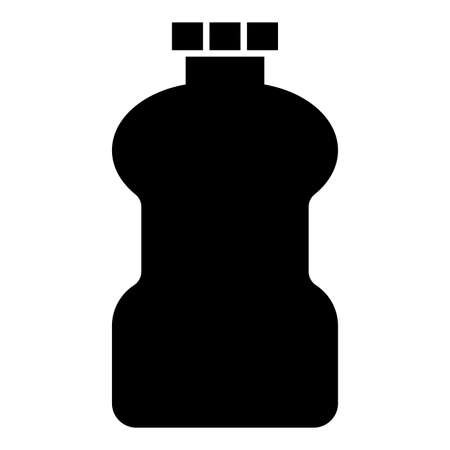 Plastic bottle Cleanser icon black color vector illustration flat style simple imageのイラスト素材
