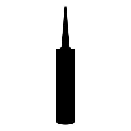 Sealant Silicone Polyurethane foam icon black color vector illustration flat style simple imageのイラスト素材