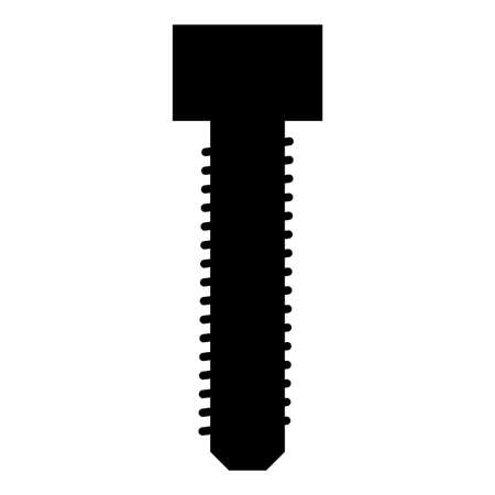Screw bolt Dag icon black color vector illustration flat style simple imageのイラスト素材