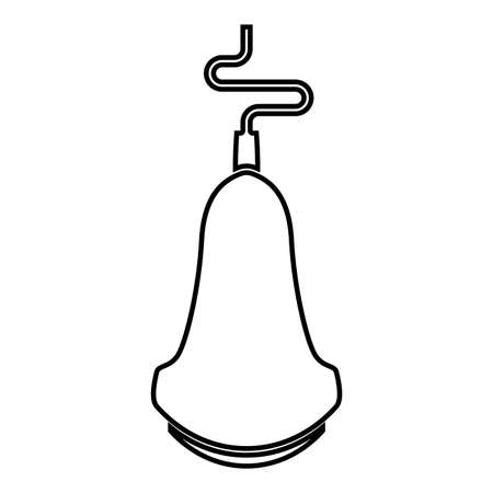 Ultrasound scanner Medical scanning diagnostic equipment echograpy Sonogram Ultrasonic research device contour outline icon black color vector illustration flat style simple imageのイラスト素材