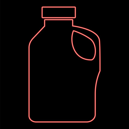 Neon household chemicals red color vector illustration flat style light imageのイラスト素材