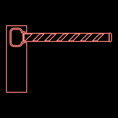Neon barrier red color vector illustration flat style light imageのイラスト素材
