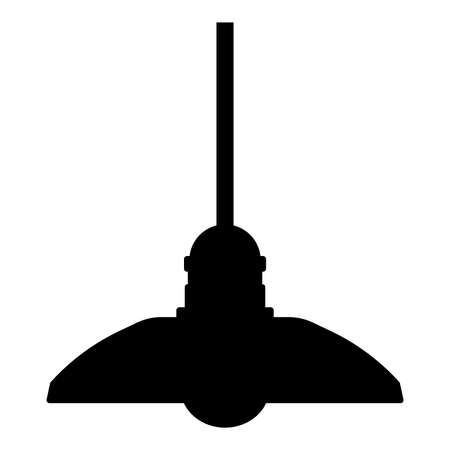 Chandelier Plafond hanging lamp icon black color vector illustration flat style simple imageのイラスト素材