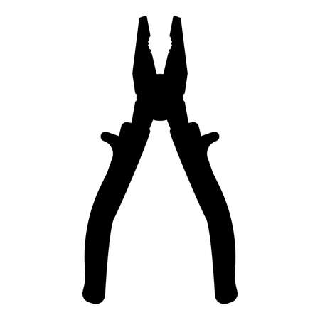 Pliers tool icon black color vector illustration flat style simple imageのイラスト素材