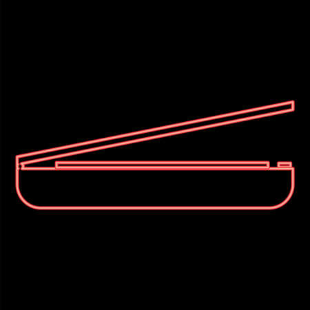 Neon scanner red color vector illustration image flat style lightのイラスト素材