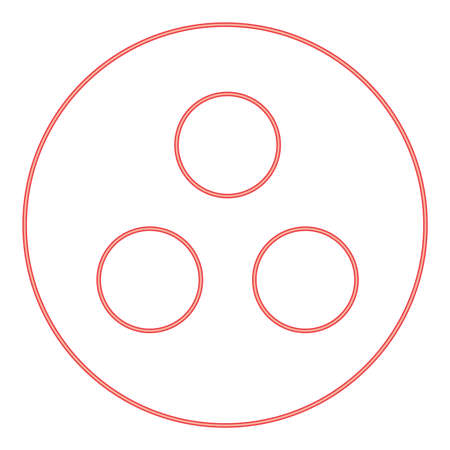 Neon symbol deaf-mute or workgroup red color vector illustration image flat style lightのイラスト素材