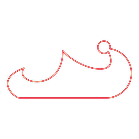 Neon speed shoes old style red color vector illustration image flat style lightのイラスト素材