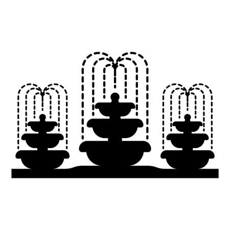 Fountain stream icon black color vector illustration image flat style simpleのイラスト素材