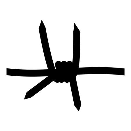 Barbed wire icon black color vector illustration image flat style simpleのイラスト素材