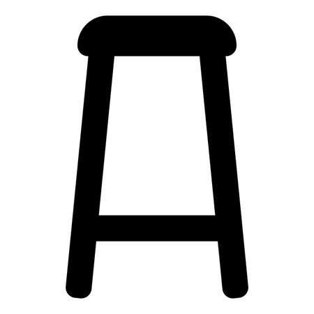 Stool icon black color vector illustration image flat style simpleのイラスト素材