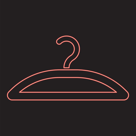 Neon hanger red color vector illustration image flat style lightのイラスト素材