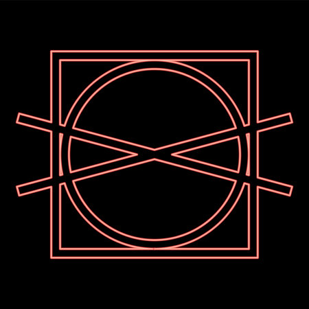 Neon prohibited drying and spin Clothes care symbols Washing concept Laundry sign red color vector illustration image flat style lightのイラスト素材