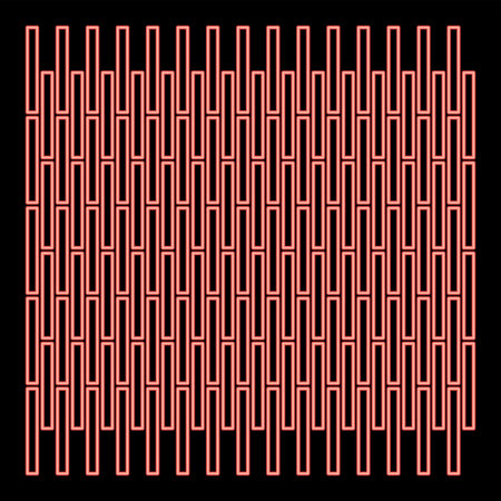 Neon laminate plank parquet red color vector illustration image flat style light