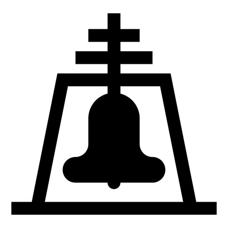 Church bell beam concept campanile belfry icon black color vector illustration image flat style simpleのイラスト素材