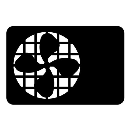 Air conditioner fan equipment system icon black color vector illustration image flat style simpleのイラスト素材