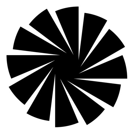 Spiral staircase circular stairs icon black color vector illustration image flat style simpleのイラスト素材