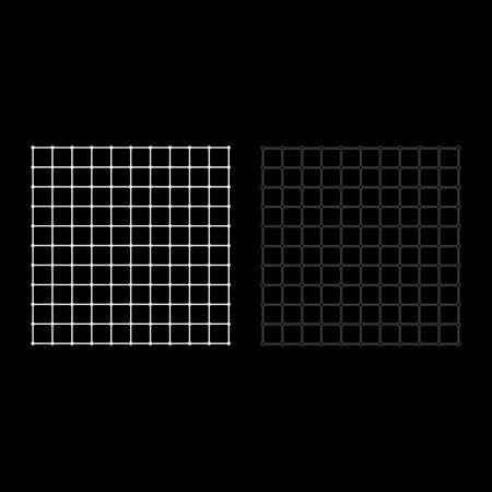 Square grid checkered set icon white color vector illustration image simple solid fill outline...
