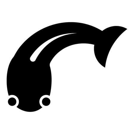 Fish goby icon black color vector illustration image flat style simpleのイラスト素材