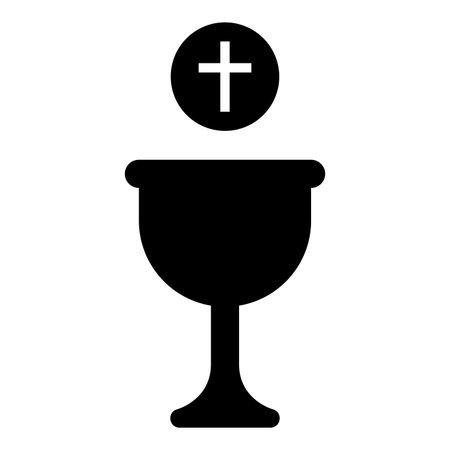 Corpus christi holy communion icon black color vector illustration image flat style simpleのイラスト素材