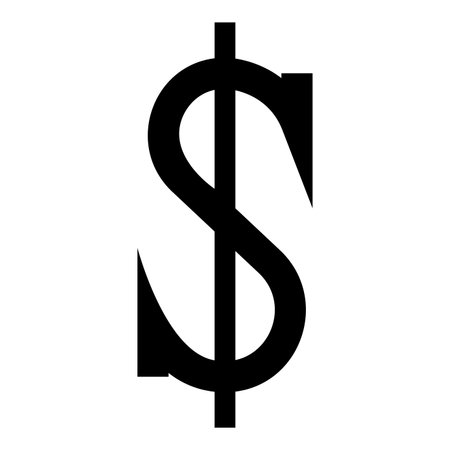 Dollar symbol sign currency icon black color vector illustration image flat style simpleのイラスト素材