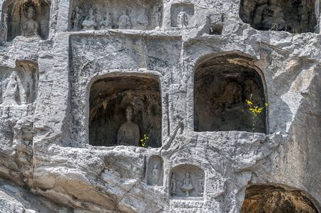 Luoyang . Longmen Grottoes is one of the three major cave - temple ensembles in China. In 494 , in the sandstone rocks originated Buddhist cave monastery .のeditorial素材