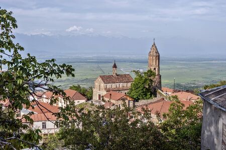 Georgia, Kakheti . The ancient city of Sighnaghi. Armenian Church of St. George , built in 1793 .