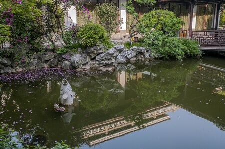 The Humble Administrator's Garden in Suzhou, China - a poem of flowers, stones and water, it is considered one of the finest examples of private landscape architecture.の写真素材