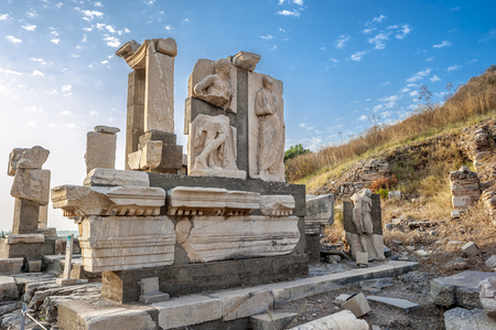 Turkey. The ruins of the ancient city of Ephesus, founded in the eleventh century BC.のeditorial素材