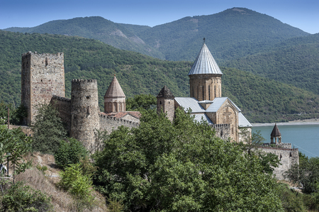 Georgia. Ananuri fortress is located on the Military Georgian road near the Zhinval water reservoir.のeditorial素材