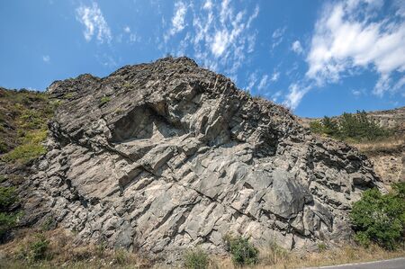 Georgia. The road from Akhaltsikhe to Vardzia runs along the beautiful rocky canyon of the Kura...