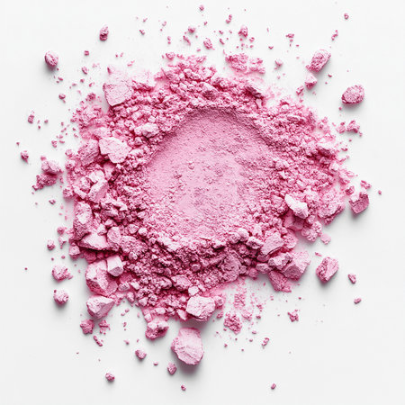 Ð¡rushed eyeshadow, powder on pure white background.の素材