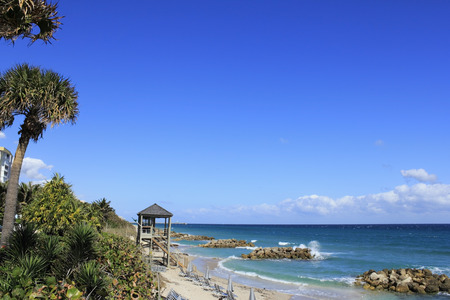 DEERFIELD BEACH, FLORIDA - FEBRUARY 1   Deerfield Beach is one of the most beautiful places in landscape and seascape along Broward County shoreline on February 1, 2013 in Deerfield Beach, Florida のeditorial素材