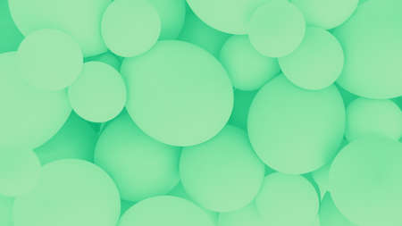 Mint balloons background Color trend 2021 Green Ash, punchy pastel colored and soft focus. Rose balloons photo wall birthday decorationの写真素材