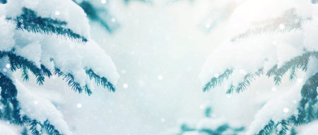 Christmas and New Years holiday background. Abstract winter banner or greeting card background with...