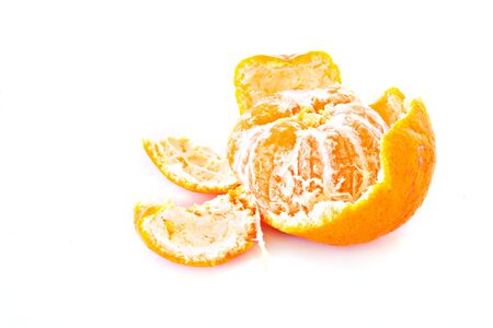 Orange isolated on whiteの写真素材