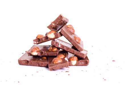 Chocolate tower with crumbの写真素材