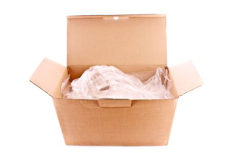 Cardboard box isolated on white